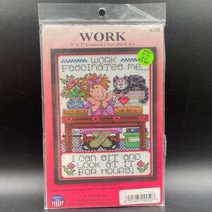 Design Works WORK Fascinates Me‎ Cross Stitch Kit Office Humor Quote